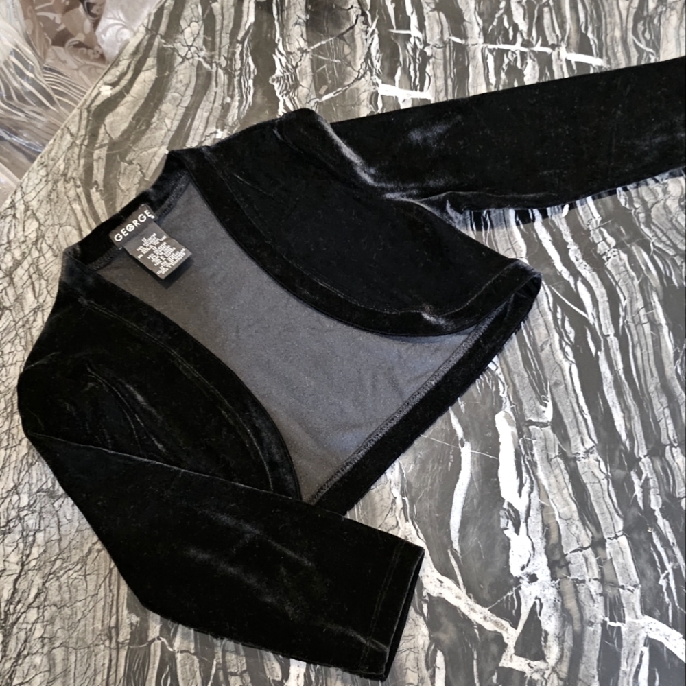 VELOUR CROP JACKET